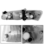Set of 2 Chrome Headlight Assemblies for Toyota Camry (2000-2001)