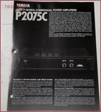 Yamaha P2075C Power Amplifier Brochure for Yamaha P2075C
