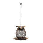 2X Charming Owl Design Bird Feeder with Large Capacity for Outdoor Spaces