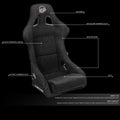 NRG FRP-302BK Prisma Series Bucket Racing Seat for Universal Fit (Large)