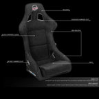 NRG FRP-302BK Prisma Series Bucket Racing Seat for Universal Fit (Large)