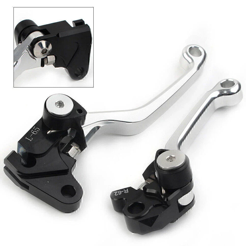 Silver Pivot Brake Clutch Levers for YAMAHA WR 250F WR 450F (2001-2016)
