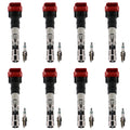 Set of 8 Ignition Coils & Iridium Spark Plugs for Audi A8 Quattro (2004–2009)