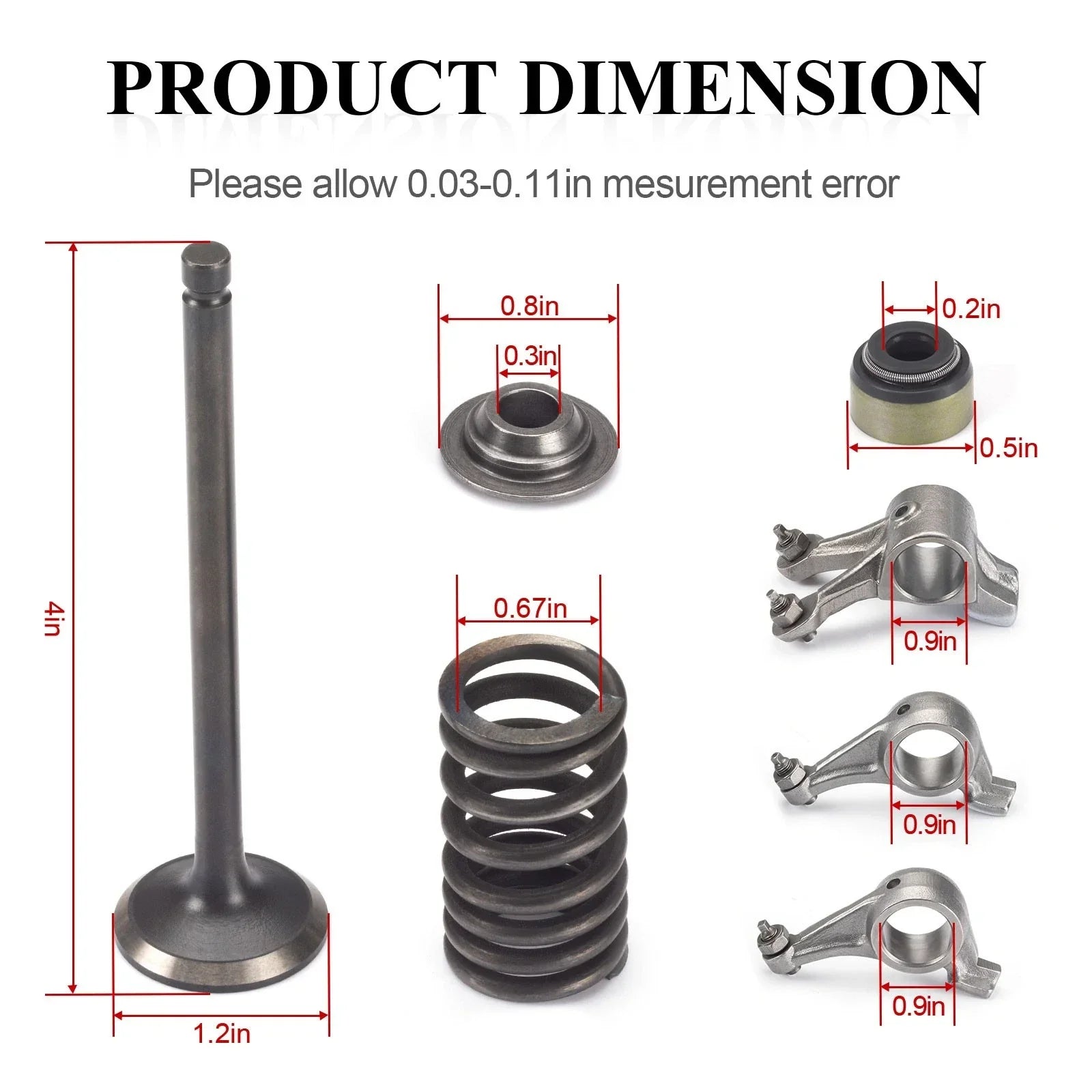 Rocker Arm w/ Cylinder Head Valve Gasket Kit for Polaris Ranger (2000–2010)
