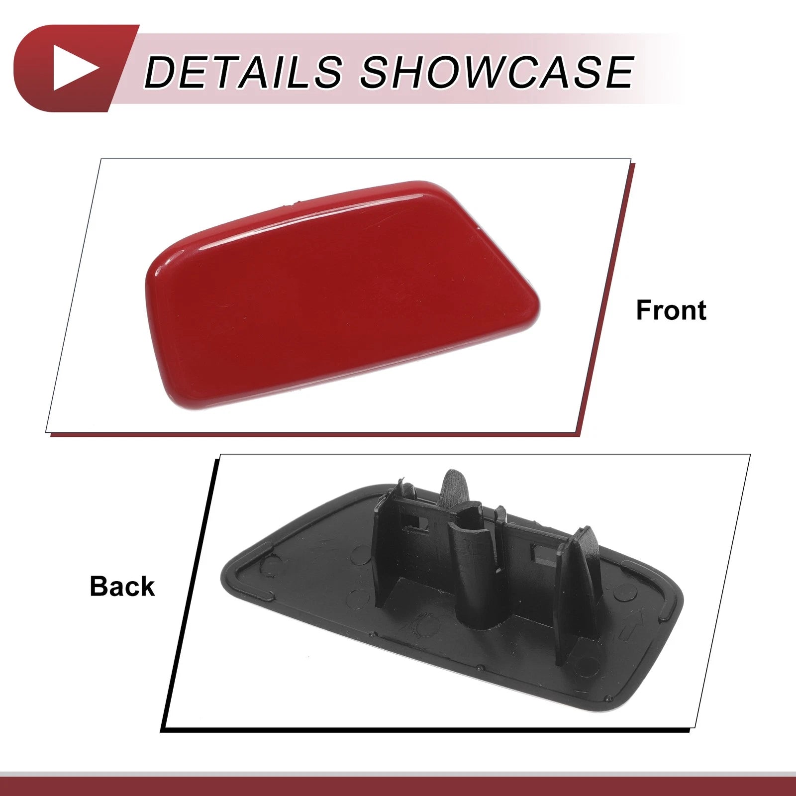 Front Right Washer Nozzle Cover Cap for Subaru Forester (2009–2012) Red