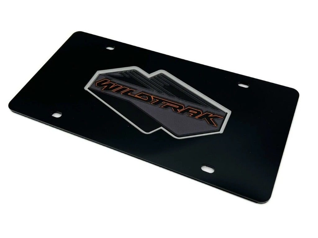 Premium Black Acrylic License Plate for Ford Bronco Wildtrak (2021–2024)