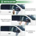 Front Right Window Belt Weatherstrip for Ford F-250 (1999–2016) Black