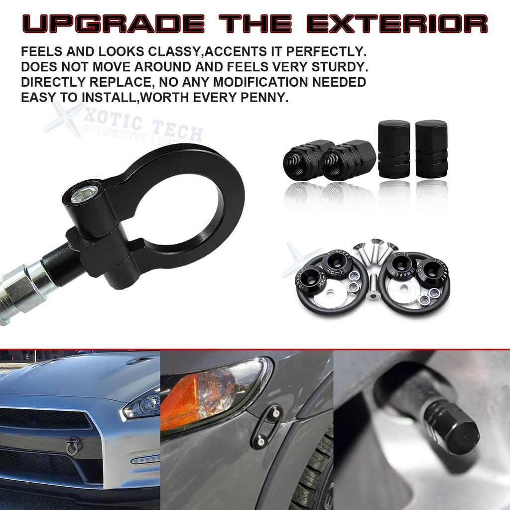 Tow Hook Tire Valve Caps & Quick Release Fasteners for Nissan 350Z (2005-2009)