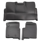 Set of 4 Carpet Floor Mats for Ford F-150 SuperCrew Cab (2010–2014) Black TPE