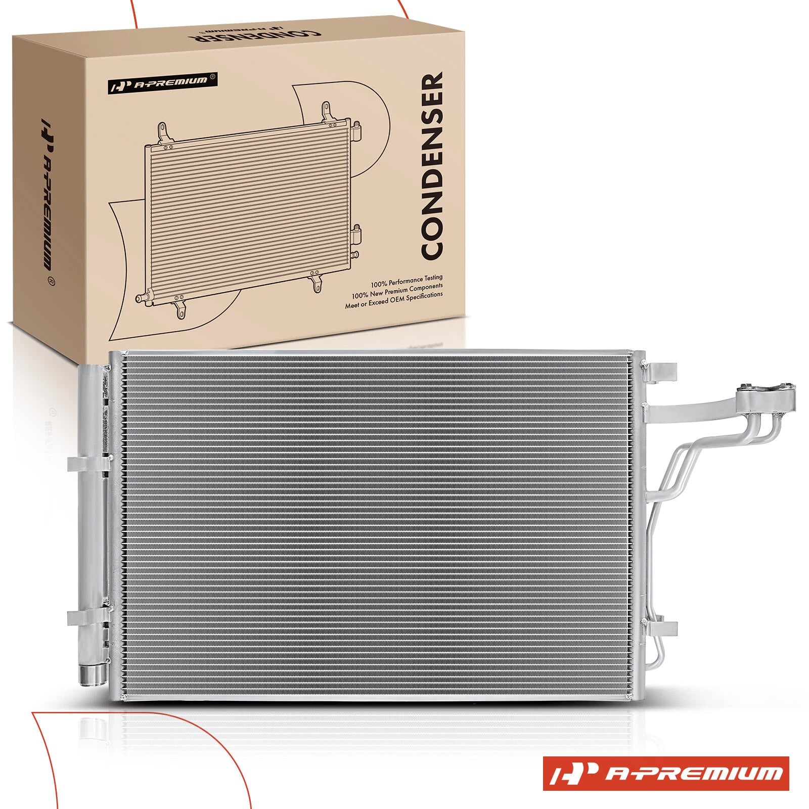 A/C Condenser with Bracket & Receiver Drier for Kia Soul (2014–2016)