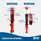 BFO Adjustable Coilovers for Dodge Charger Challenger SRT8 (2006–2023)