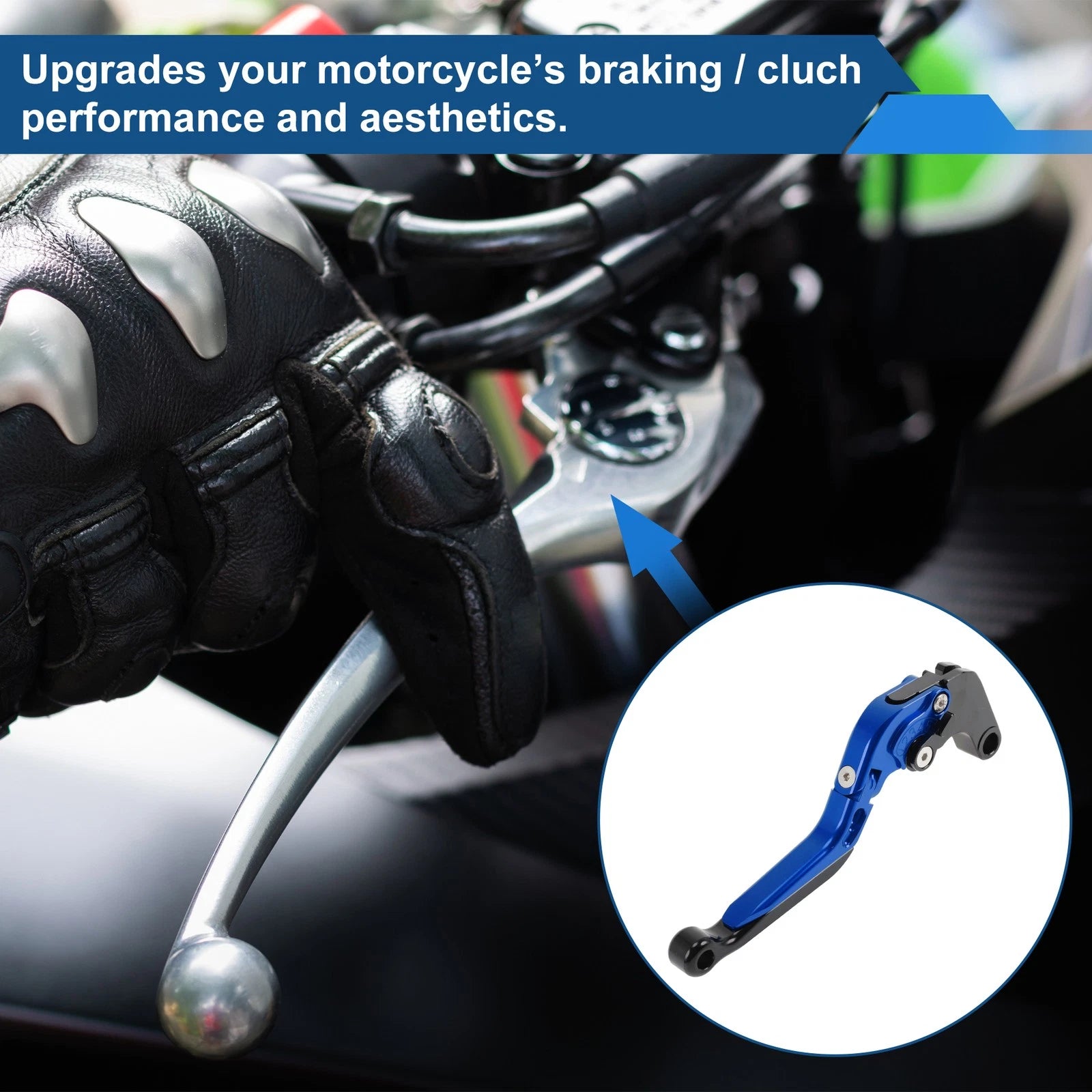 Brake Clutch Levers for Suzuki GSXR600 (2006–2025) 1 Pair Blue Handle Black End