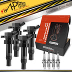 Set of 4 Ignition Coils & Iridium Spark Plugs for Kia Soul Hyundai Accent (2010–2019)