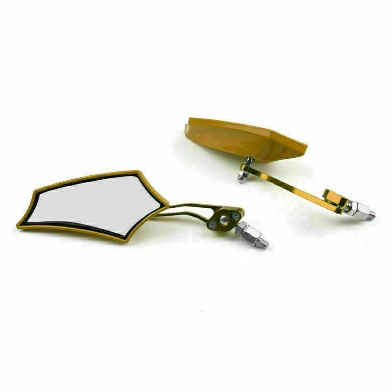 Rear View Mirrors 8mm 10mm for Motorcycle Chopper Cruiser Dirt Bike (US)