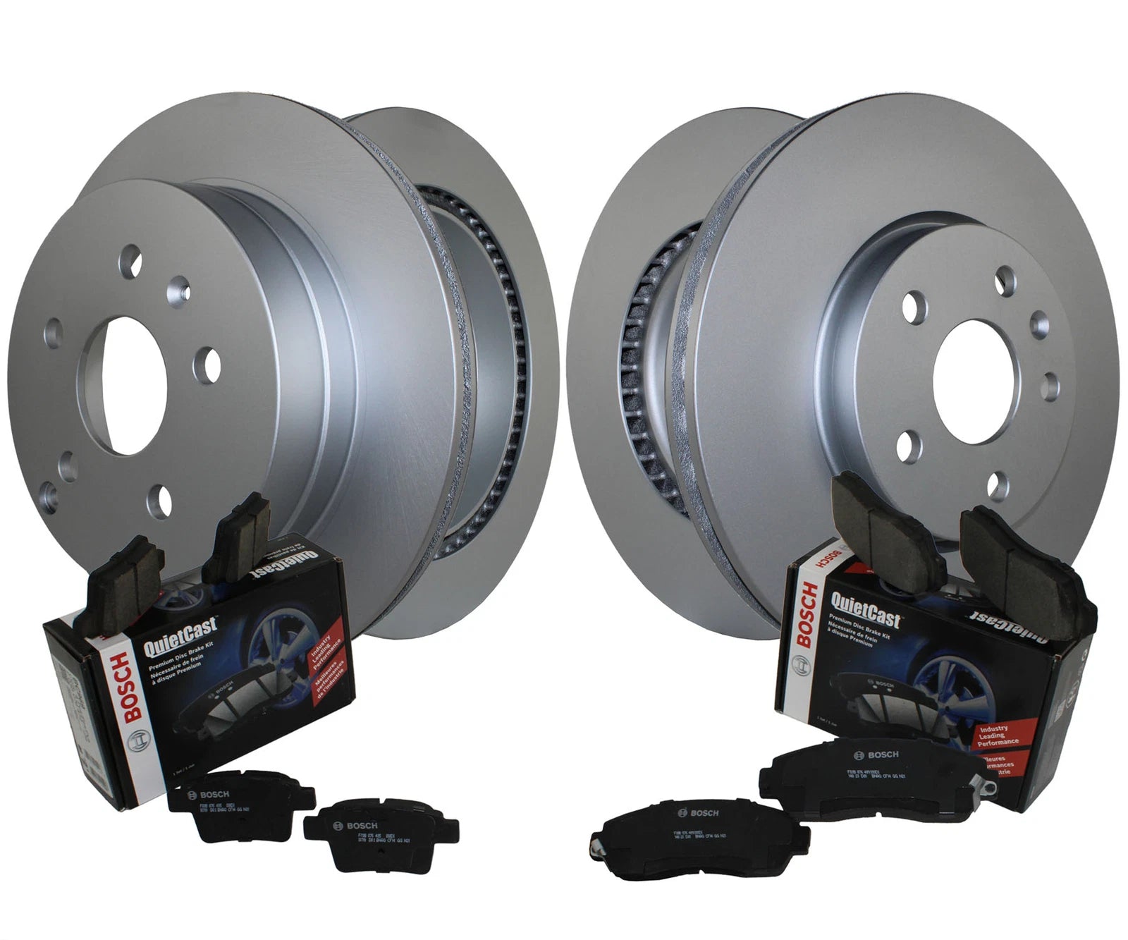 Front and Rear Brake Kit Disc Rotors Bosch Ceramic Pads for Chevrolet GMC