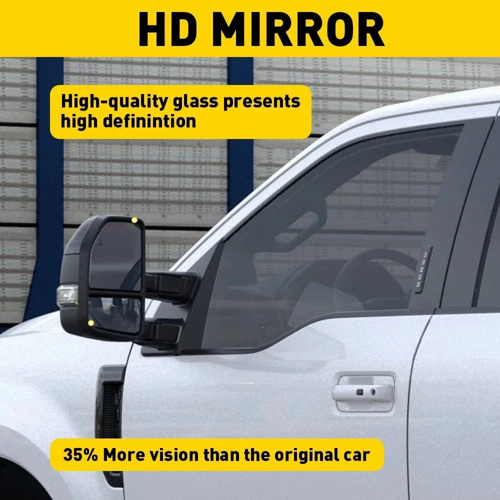 Tow Mirror Glass for Ford F150 (2015–2020) Heated LH Driver Side