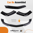 Front Lip Spoiler for Mercedes Benz W204 C-Class Sedan (2008–2014) Gloss Black