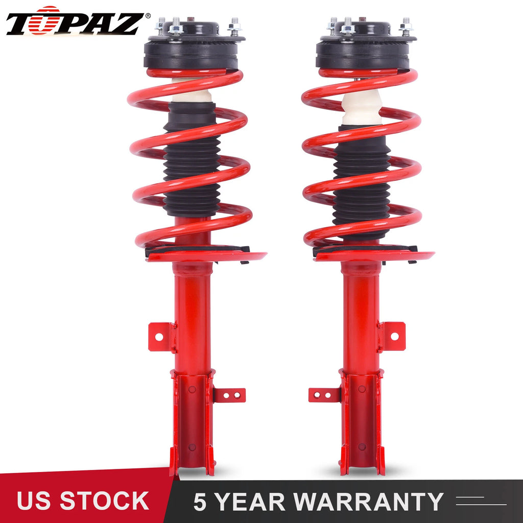 Pair Front Struts with Coil Spring for Chrysler 200 (2011-2014) Dodge Avenger (2008-2014)