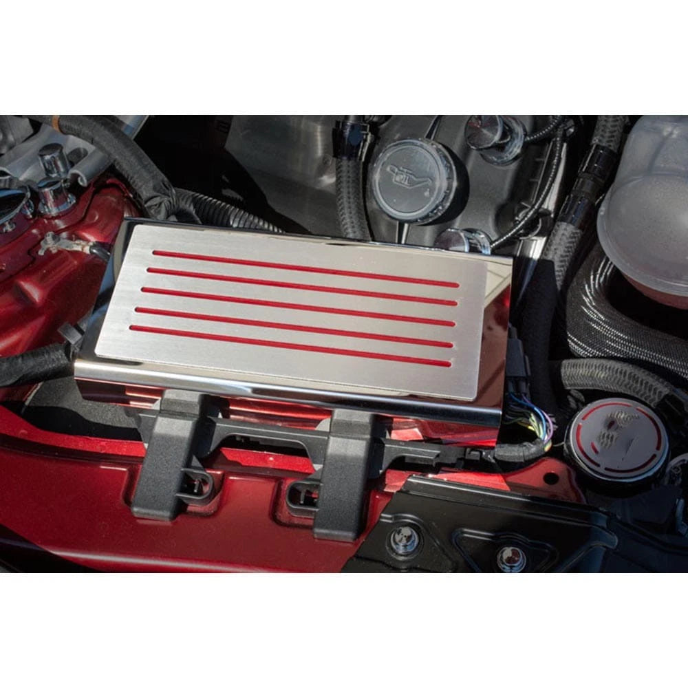 Fuse Box Cover Replacement with Carbon Fiber Inlay for 2016 Ford Mustang GT