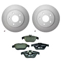 Hella Rear Rotors & Low-Met Disc Brake Pad Kit for Mercedes W204 C250 C300 (2008–2015)