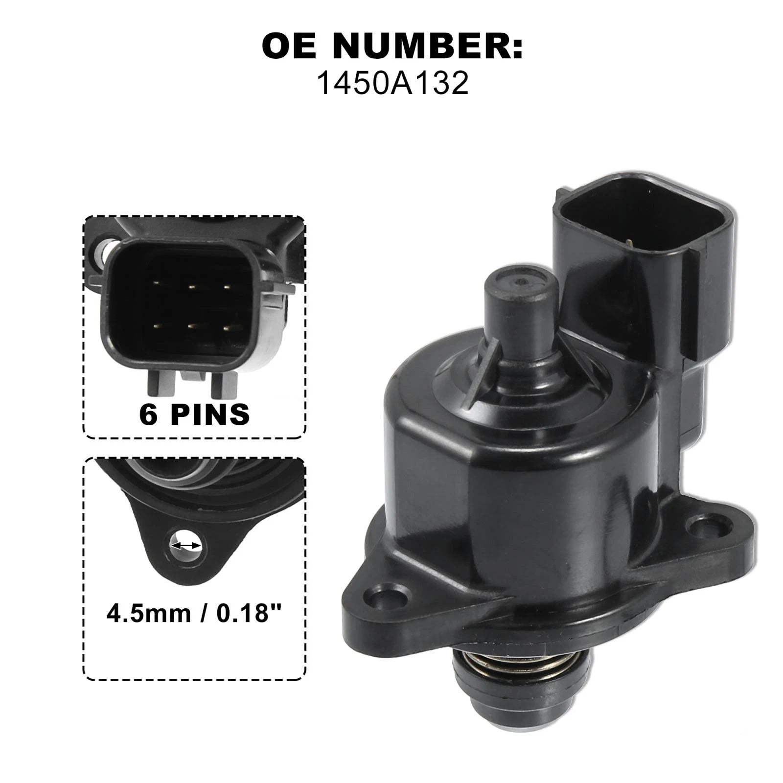 Idle Air Control Valve IACV IAC 1450A132 for Mitsubishi Dodge (1999–2005)