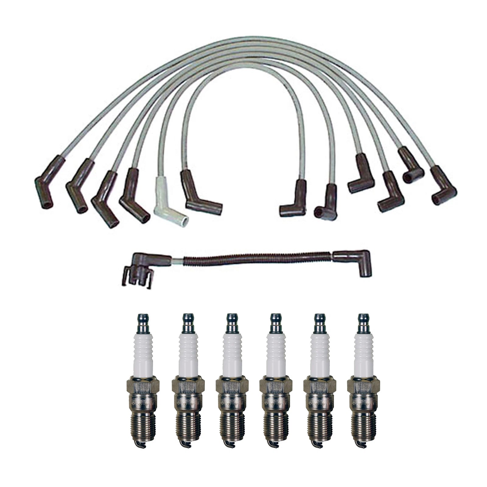 Denso Wire Set & 6 U-Groove Spark Plugs for Mazda B3000 (1994–2006)