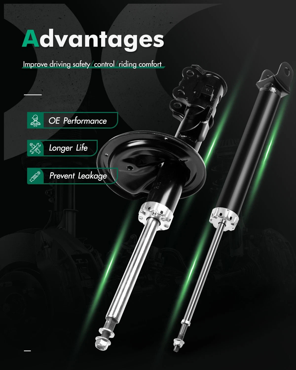 Front and Rear Shocks Struts for Kia Optima Magentis Rondo (2006–2010)