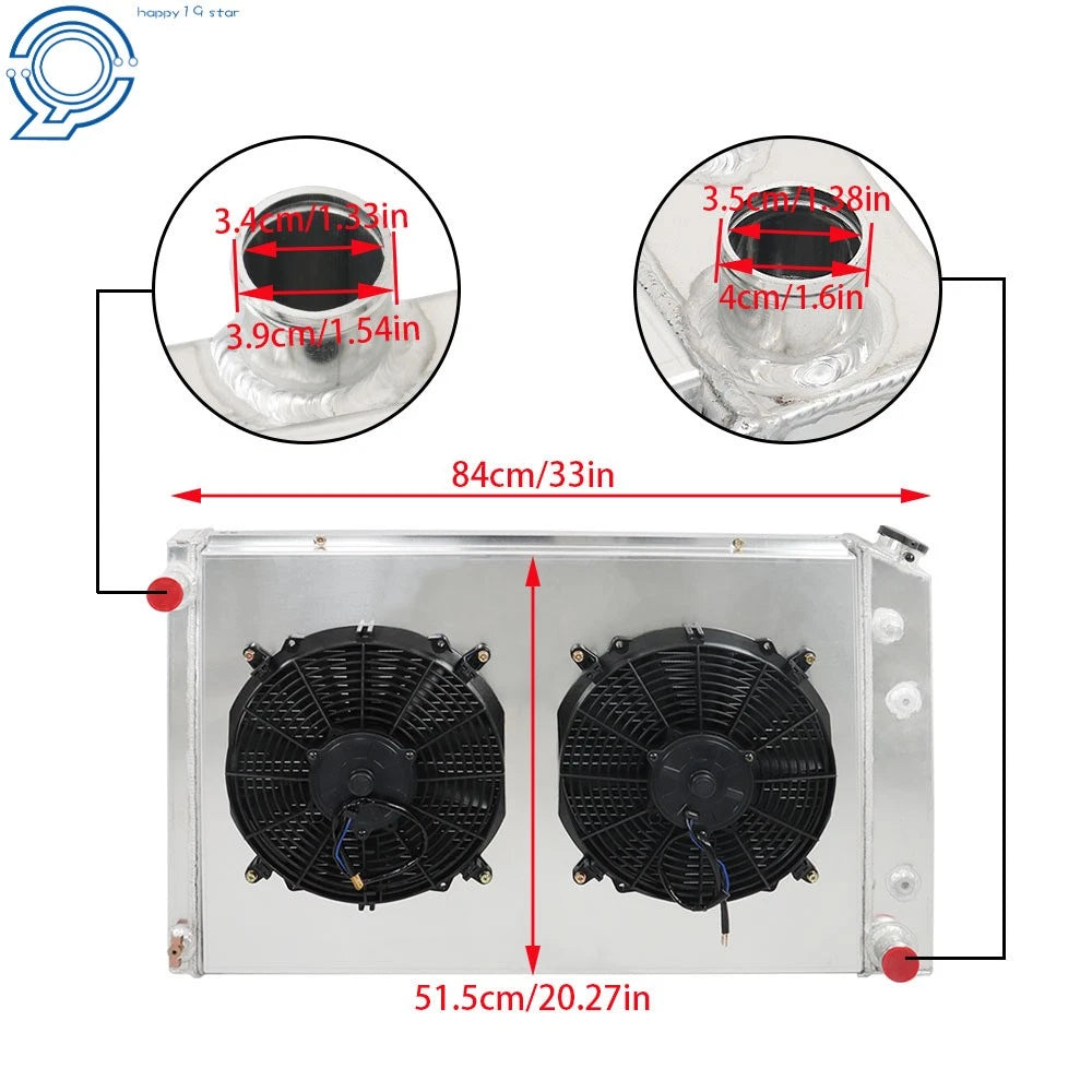 3 Row Radiator Shroud Fan for Chevy C/K C10 C20 C30 GMC Truck (1973–1987)