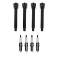 Set of 4 Ignition Coils & Spark Plugs for 200 L4 (Bosch, Denso)