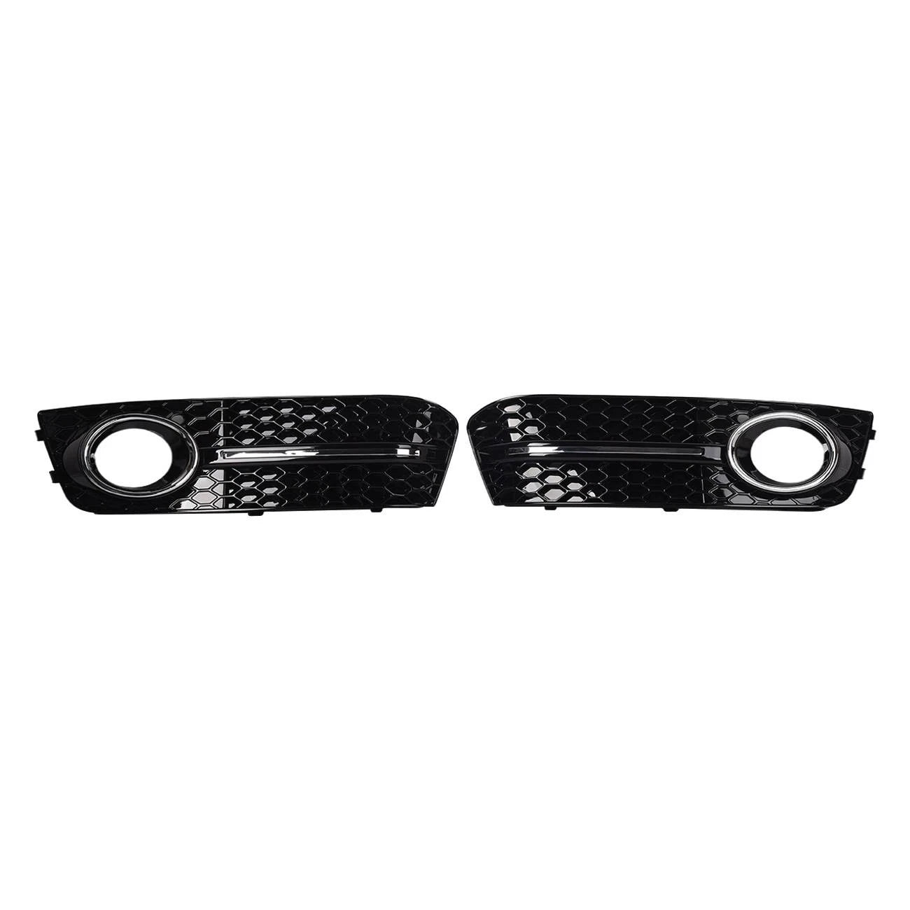 Grille and Bumper Fog Light Bezel for Audi A4 (2009-2012) Honeycomb Style