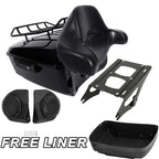 Trunk Backrest Pad Rack & Speakers for Harley Touring Glide (2014–2023)
