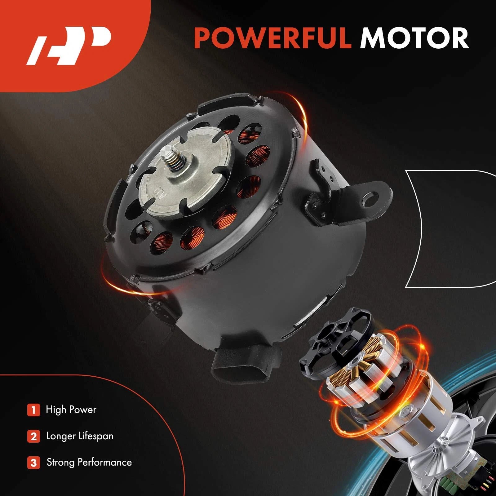 Left Radiator Fan Cooling Motor for Chevrolet Malibu Pontiac Grand Am (2000–2005)