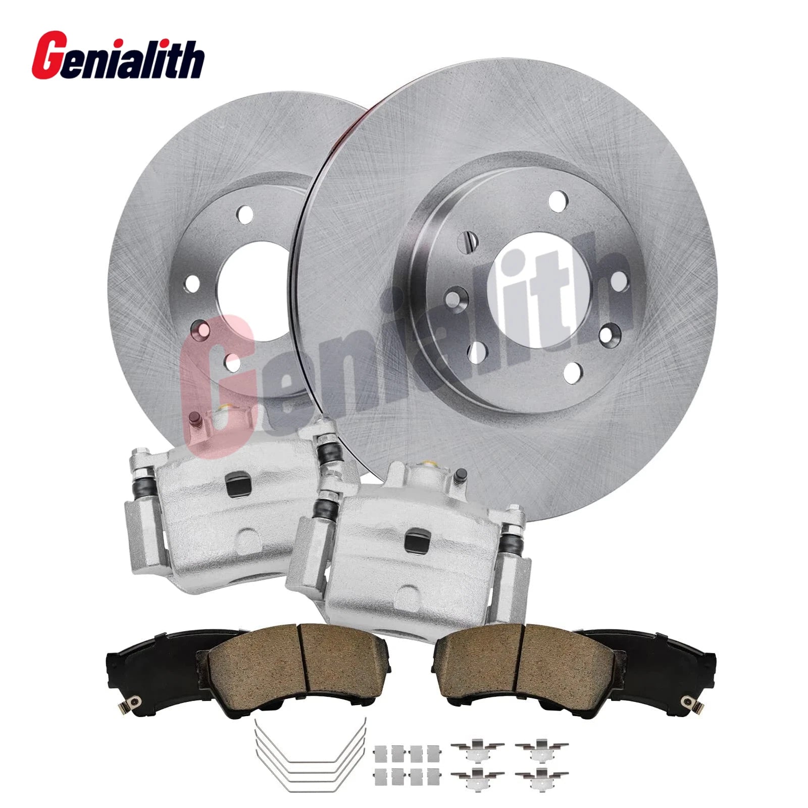 Front Disc Rotors + Calipers + Brake Pads for Ford Fusion Lincoln MKZ (2006–2012)
