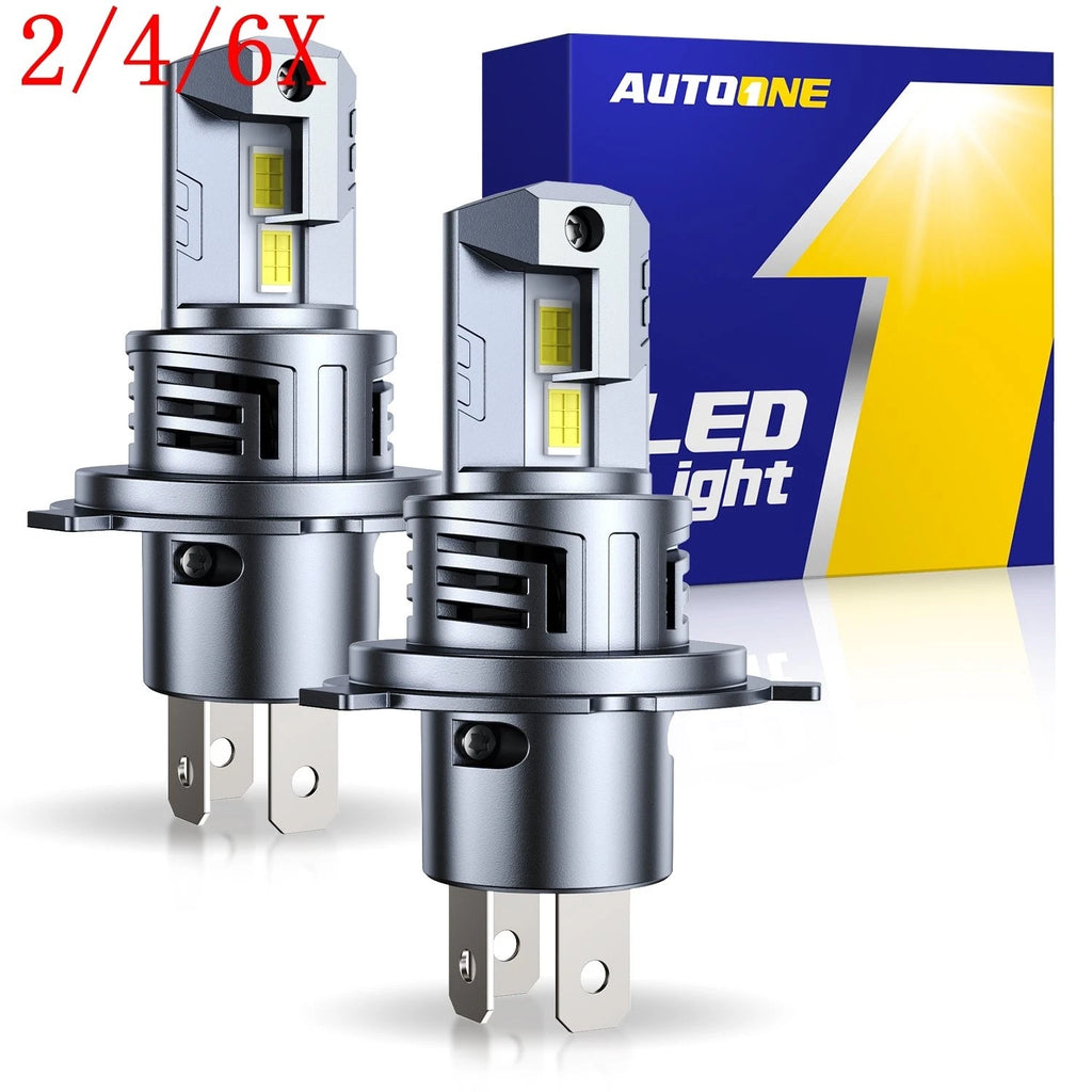 2X H4 9003 LED Headlight Bulbs Kit for High/Low Beam (4000LM)
