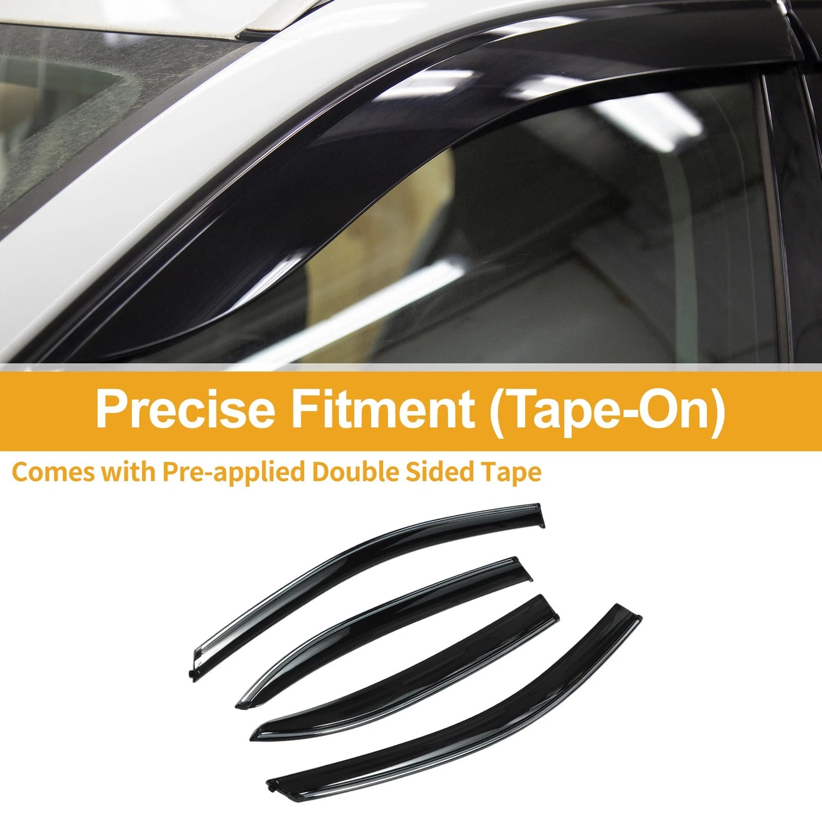 Set of 4 Window Deflectors for Volkswagen Jetta (2011–2018)