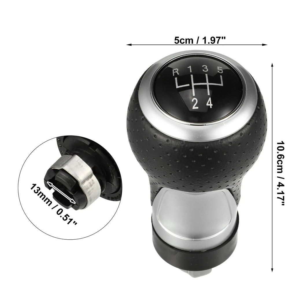 Set of 1 Gear Shift Knob for Audi A3 (2003–2013) - 5 Speed, Black
