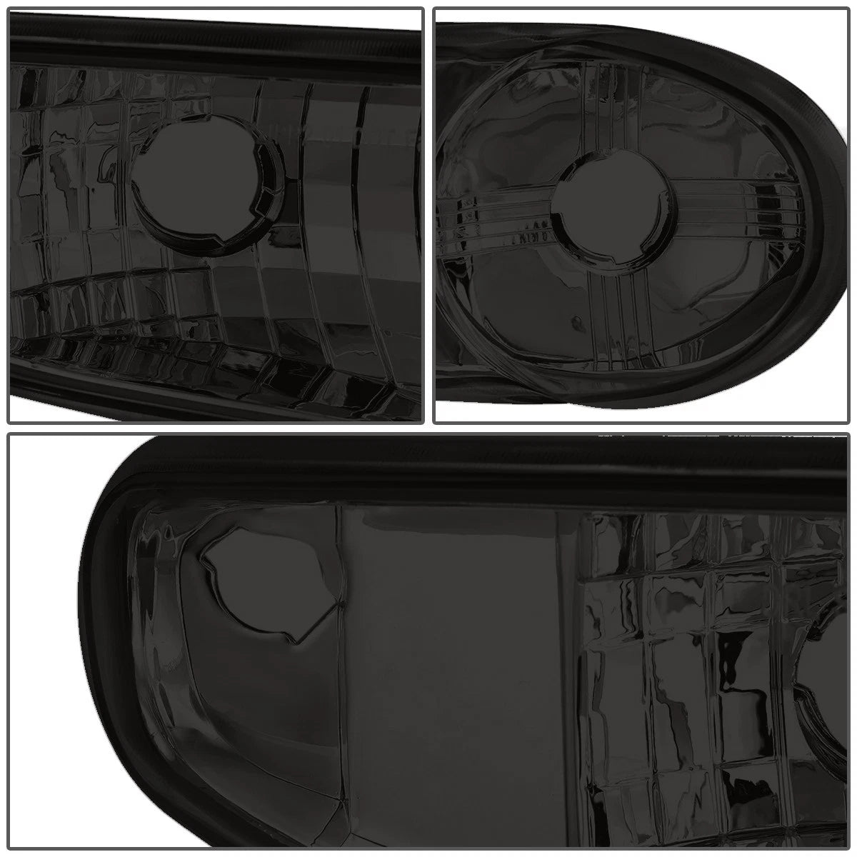 Smoked Amber Side Headlight Bumper Lamps for GMC Sierra/Yukon (2001–2007)