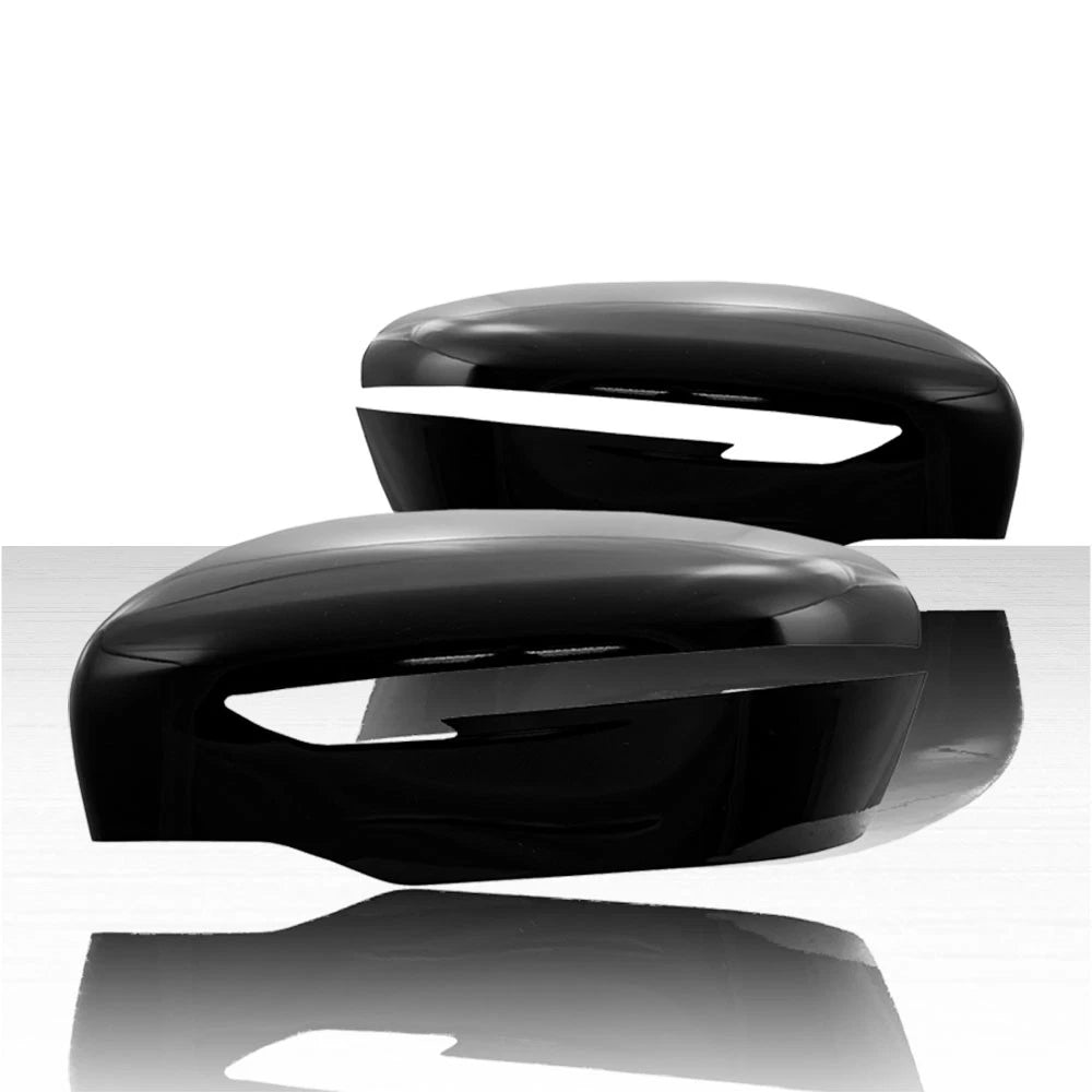 2pc Top Half Replacement Mirror Covers for 17-19 Nissan Pathfinder - Gloss Black