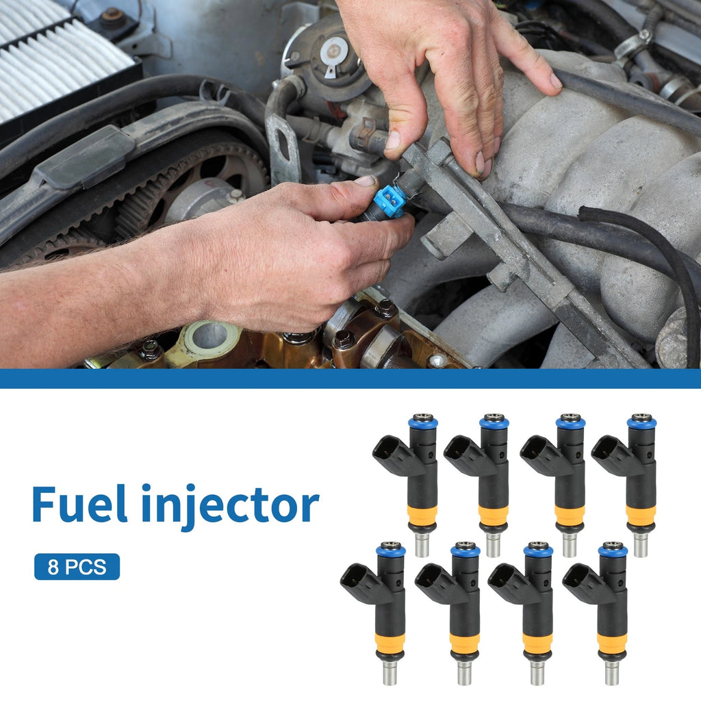 Set of 8 Fuel Injectors No. 4591851AA for Dodge Ram 1500 (2008)