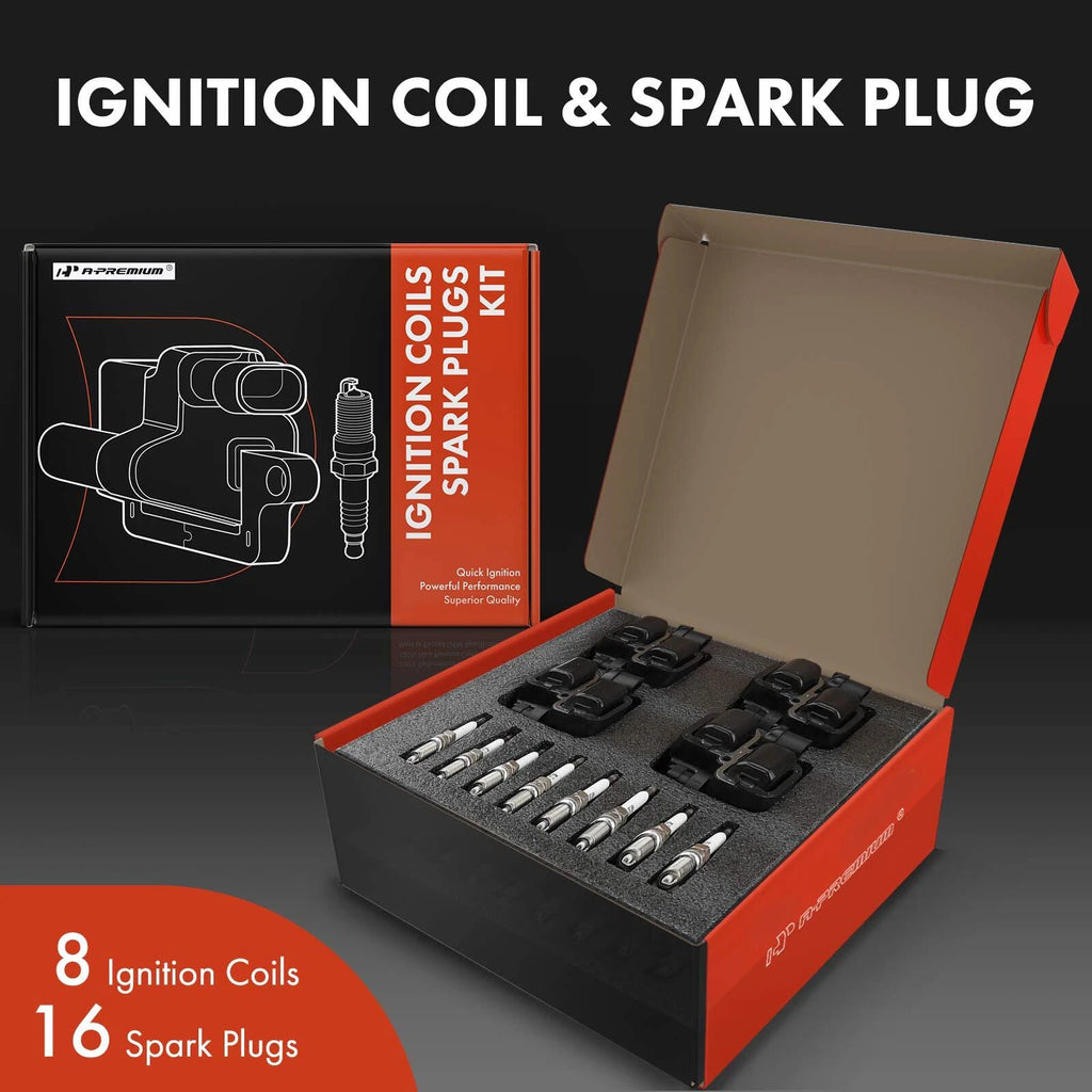 8x Ignition Coil & 16x Iridium Spark Plug for Mercedes-Benz W203 (2000–2007)