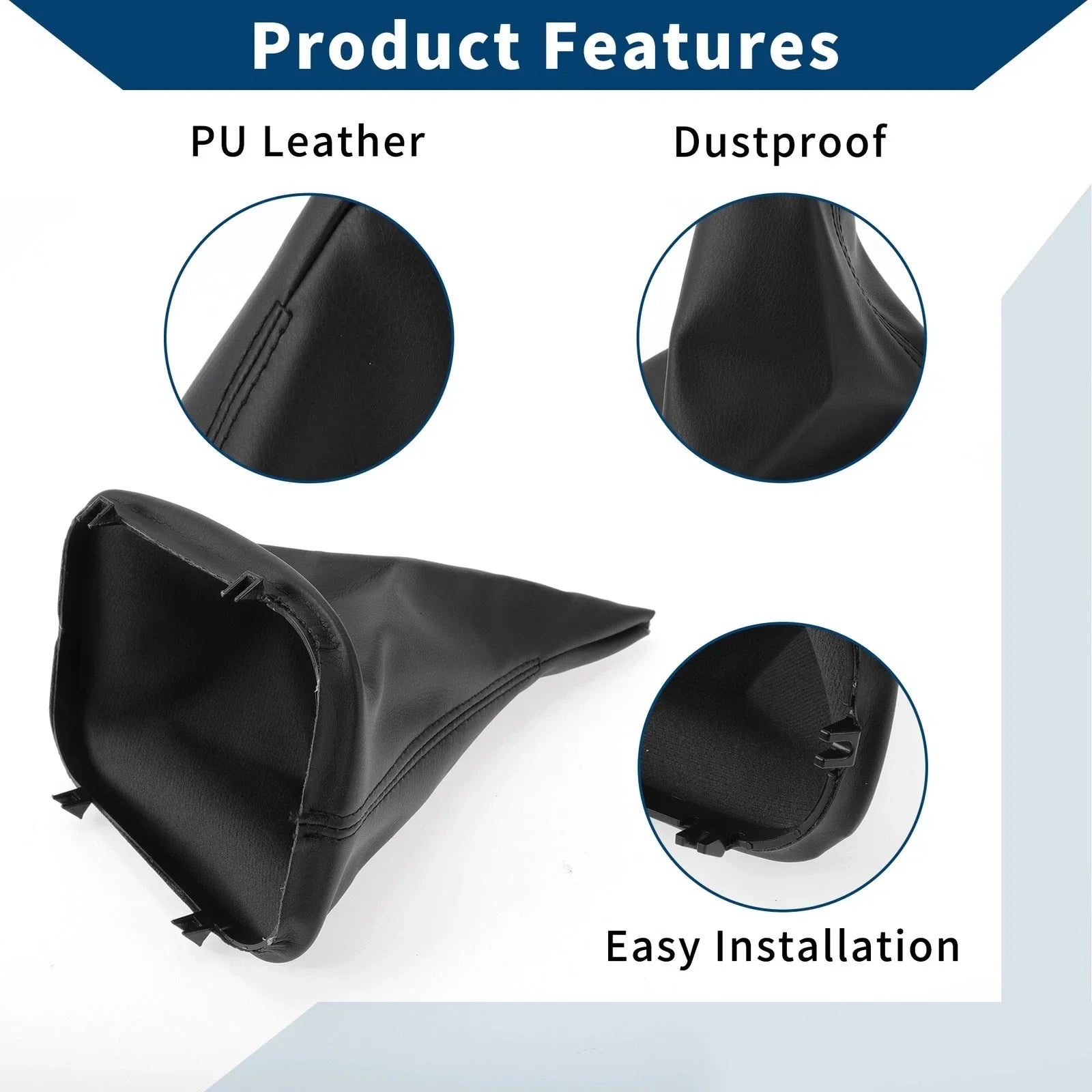 1 x Gear Shift Stick Gaiter Black Leather for BMW E39 (1995 - 2004)