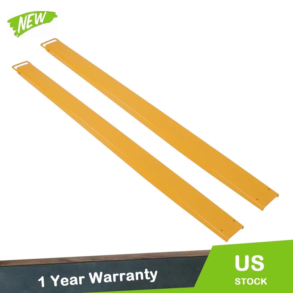 Pallet Fork Extensions for Forklift (84" x 4.5", Heavy Duty Steel)
