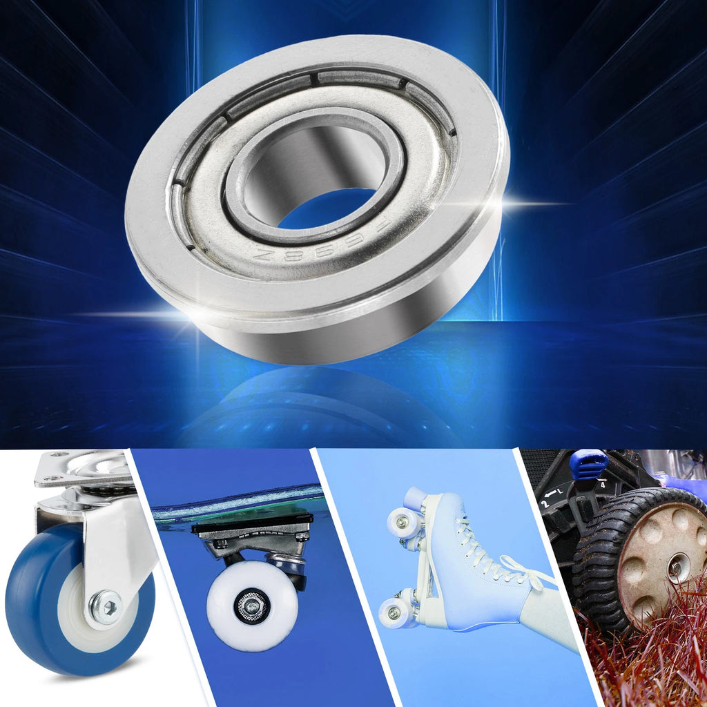 Set of 10 F698ZZ Flanged Bearings for Various Applications 