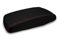 Console Lid Armrest Cover for Hyundai Genesis (2009–2014) Carbon Fiber Red Stitch