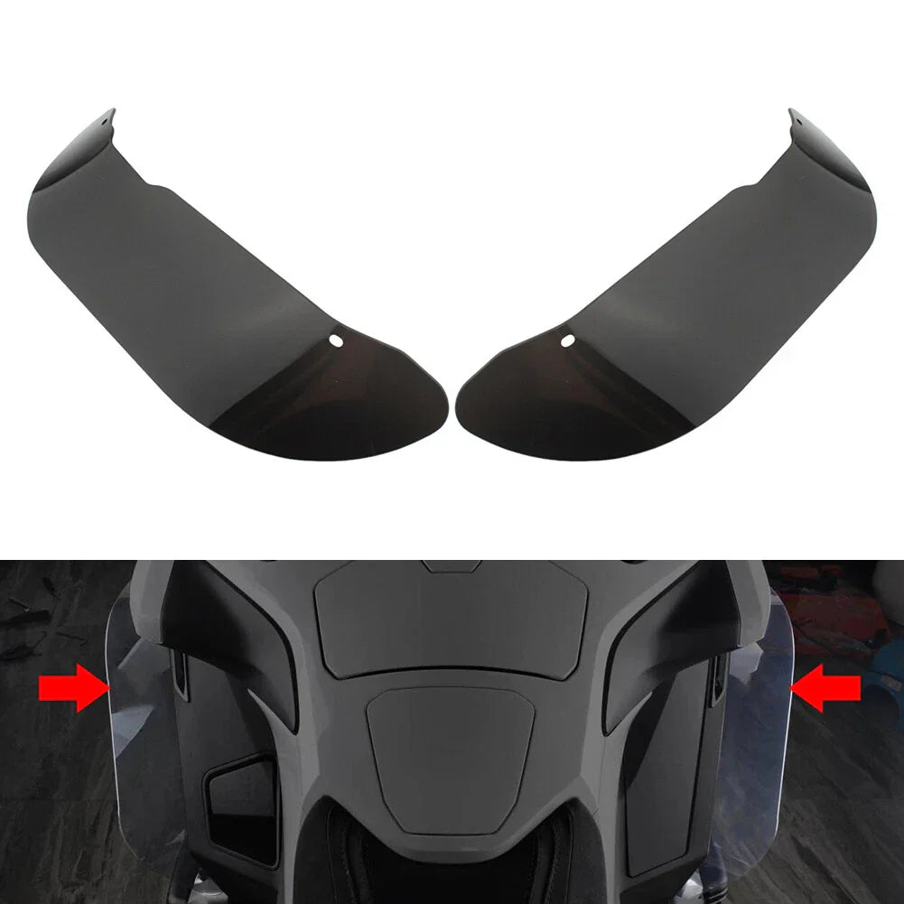 Black Front Windshield Side Spoiler for Honda GL1800 (2018-2024)