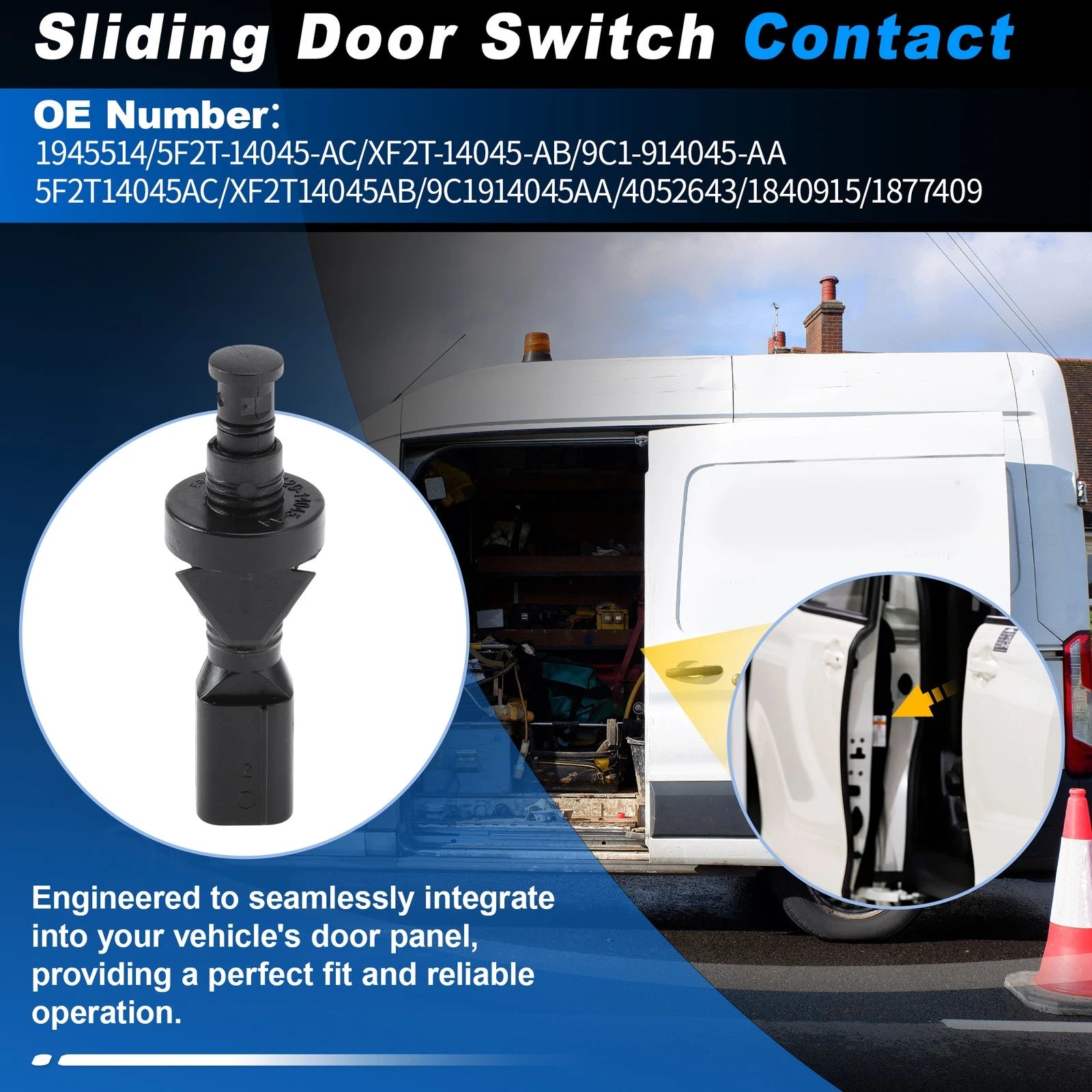 Sliding Door Switch Contact for Ford Transit MK6 (2000–2006), MK7 (2006–2014), MK8 (2014–2022)