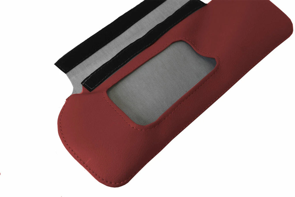 2PC Leather Sunvisors for Acura RSX (2002–2006) Red