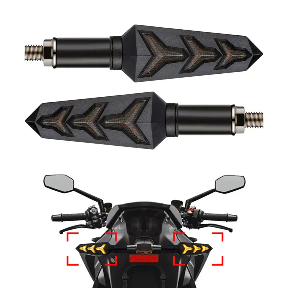 Amber LED Turn Signal Blinker Lights for Motorcycle