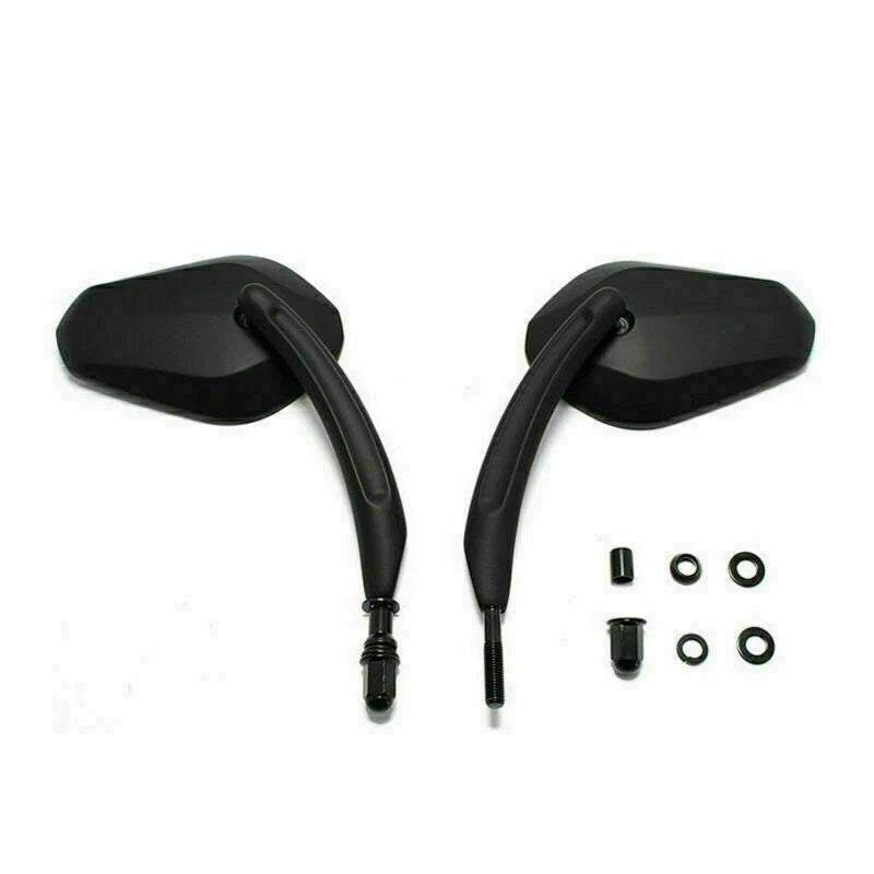 Black Classic Long Stem Motorcycle Mirrors for Cruiser Dyna (T9)