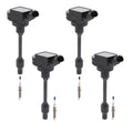 Set of 4 Ignition Coils & Iridium Spark Plugs for Toyota Avalon Camry Corolla RAV4